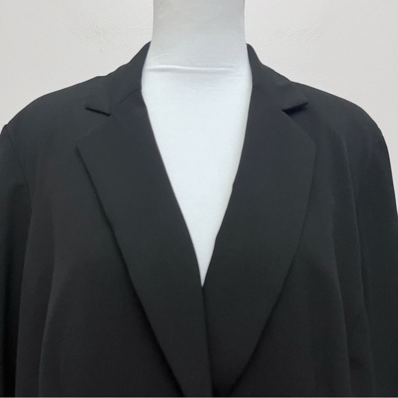 Emaline Woman Black Single Button Lapel Tapered Waist Blazer Women’s Size 18 - Picture 2 of 12